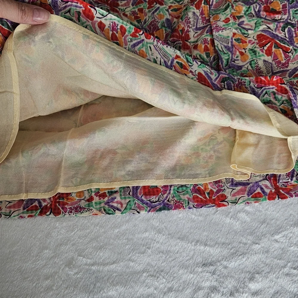 ba&sh Aleo Floral Mini Dress Multicolor Artsy NWT XS Oversized Fit - Picture 10 of 10